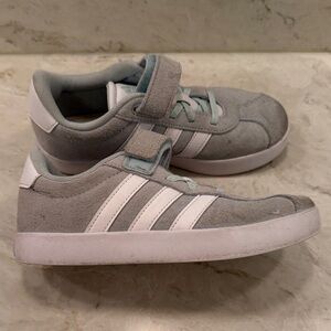 adidas Kids Gray and White Sneakers